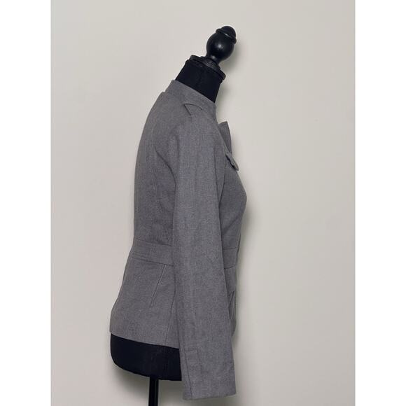 Banana Republic Women’s Military Style Gray Fitted Jacket Size 0P - Picture 12 of 16